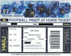 2013 Edition of The Game - Michigan vs Ohio State November 30, 2013